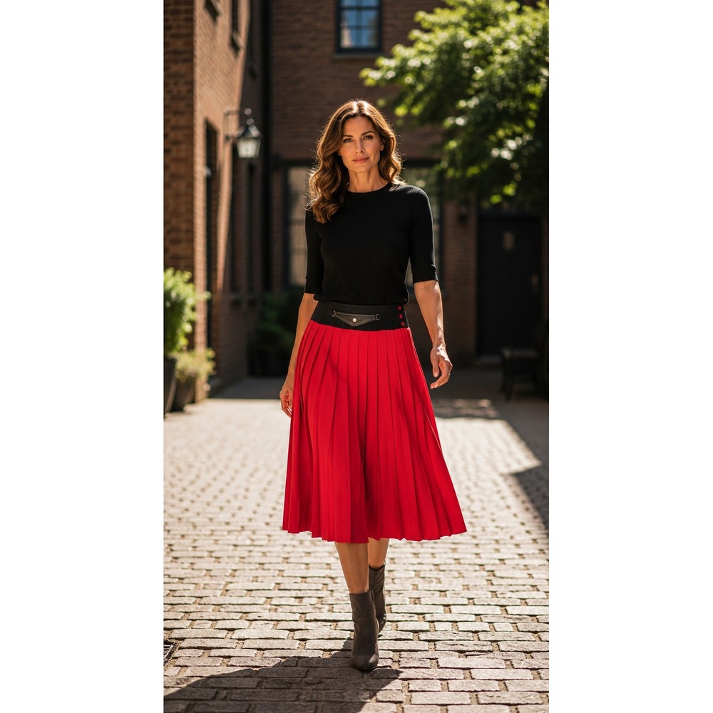 Vintage Pure Virgin Wool Pleated Preppy Skirt Canada Academia Collegiate Size 10